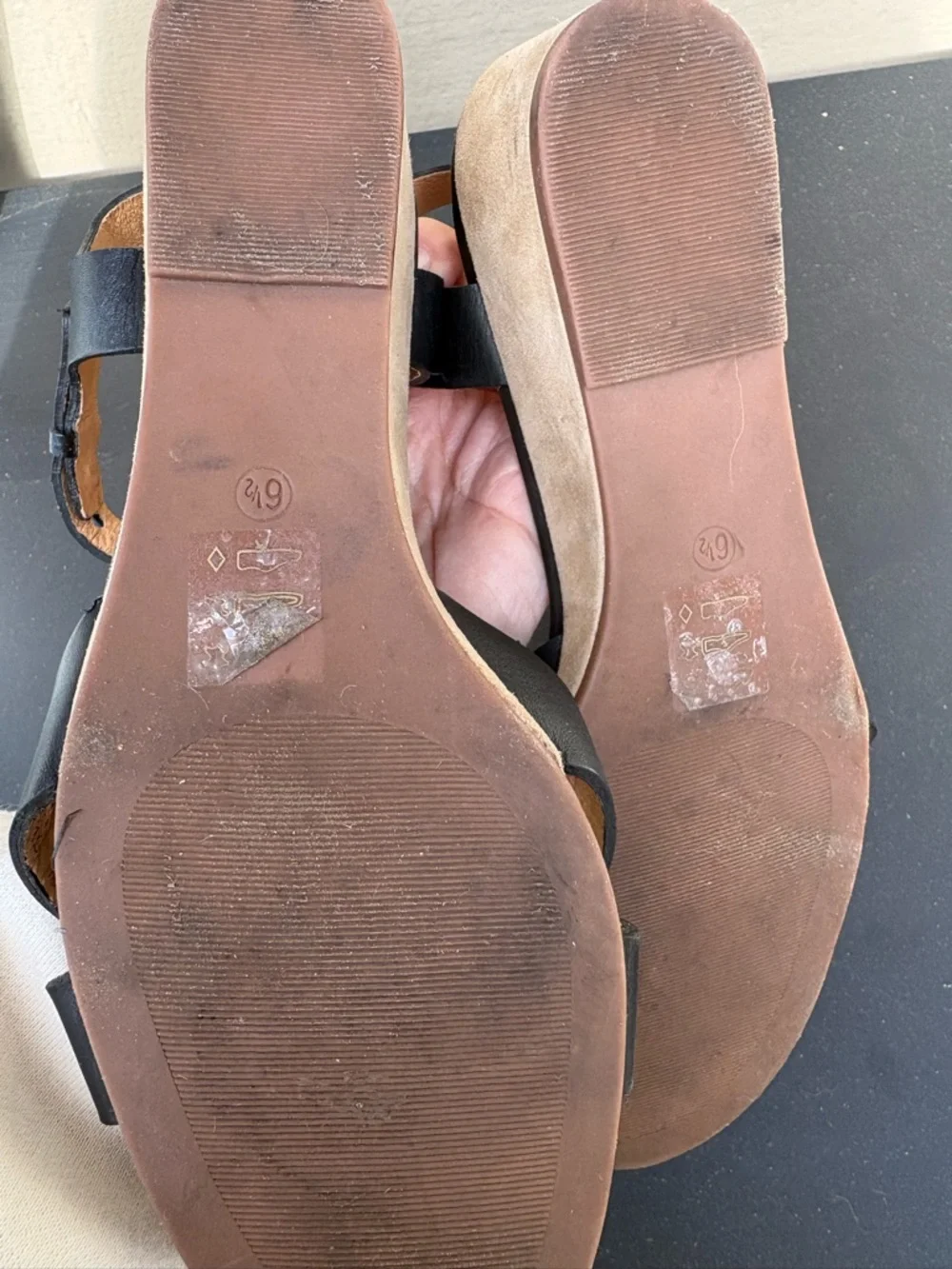 Madewell Women's Black Ankle-Strap Leather Sandals 6.5 - Picture 7 of 7